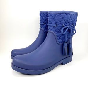 Jessica Simpson Racyn Rubber Rain Boot Quilted Bow